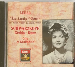 LEHAR - The Merry Widow - Schwarzkopf/Ackermann/Philharmonia Orc CD Exc Cond EMI - Picture 1 of 2