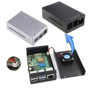 for 4 Model B Aluminum Heatsink Fan for Case Simple Removable Cover - Afbeelding 1 van 9