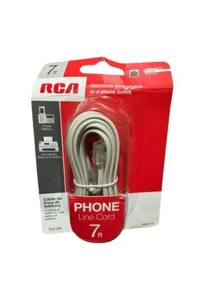 RCA Phone Line Cord Ivory 7ft. RCATP210R - Image 1 of 2