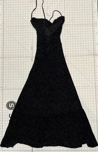 Killstar Women’s Dress Velvet Long Size L Floral Cross Pattern Ships Fast - Picture 1 of 5