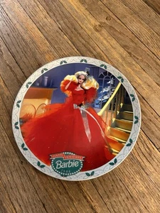 vtg 80s BARBIE HAPPY HOLIDAYS 1988 COLLECTORS PLATE Christmas Limited Edition - Picture 1 of 4