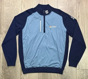 Footjoy FJ Tech Golf Sweater Herren Medium Pullover 1/4 Zip Winddicht NBC Golf - Bild 1 von 9