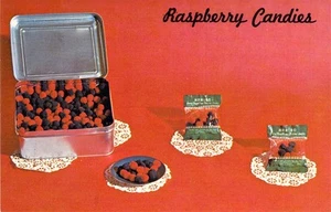 1970 NJ Hoboken Raspberry Flavored Candies by Haribo Candy AD Postcard N68 - Picture 1 of 2