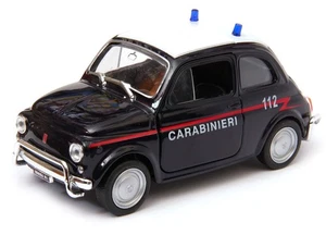 Welly Nuova Fiat 500 Carabinieri Black 1:34 1:39 Scales 4.5 Inch Car in Box - Picture 1 of 6