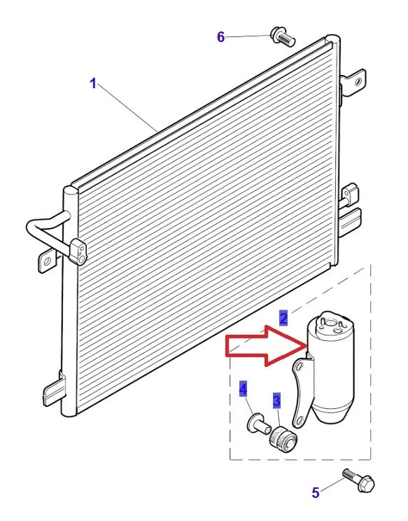 MNC7412AB -Receiver Drier – Air Conditioning System - Jaguar X308 & X300 - Image 1 of 1