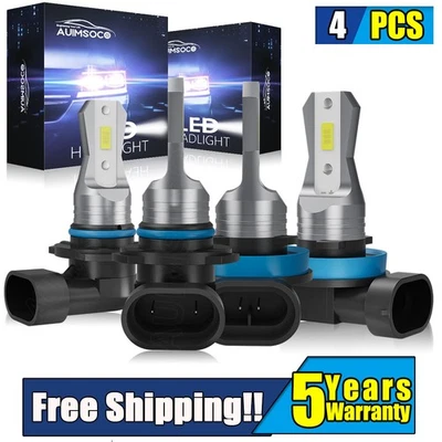 For Acura RDX 2013-2015 4Pcs LED Headlight Hi/Lo Beam Bright Bulbs Super Bright - Изображение 1 из 4