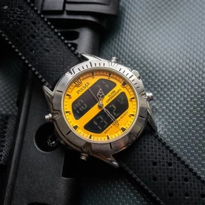 Pulsar Vintage Analog-Digital Yellow NX02-X004 42mm Watch - Picture 1 of 7