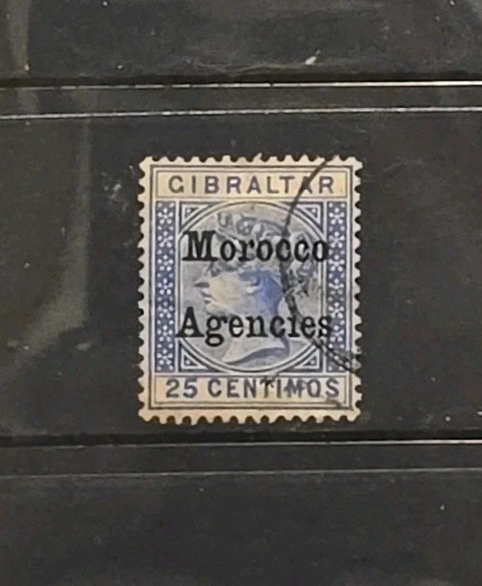 Marruecos Oficina de Correos Británica Scott 15 Reina Victoria Londres Sobreimpresión 1899 F Usado Foto 1 de 1