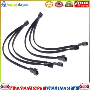 PWM Y Kabel 4 PIN Adapter Lüfter Verteiler Splitter 1x Buchse 3x Stecker 26 cm - Photo 1/12