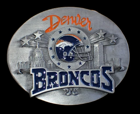 DENVER BRONCOS LIMITED EDITION COLLECTIBLE BELT BUCKLE #3526/10000 VINTAGE 1993 Cover