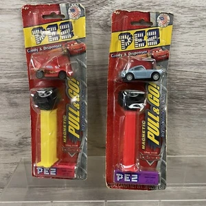Pez Disney Pixar Cars Pull & Go Lightning McQueen New - Picture 1 of 8
