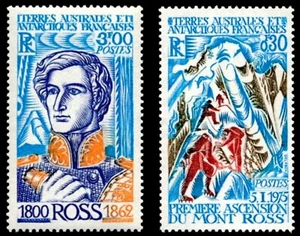 1976 TAAF Nr. 61/62 ** Ascension du Mont Ross, James Clarke Ross 1976 FSAT MNH - Bild 1 von 1