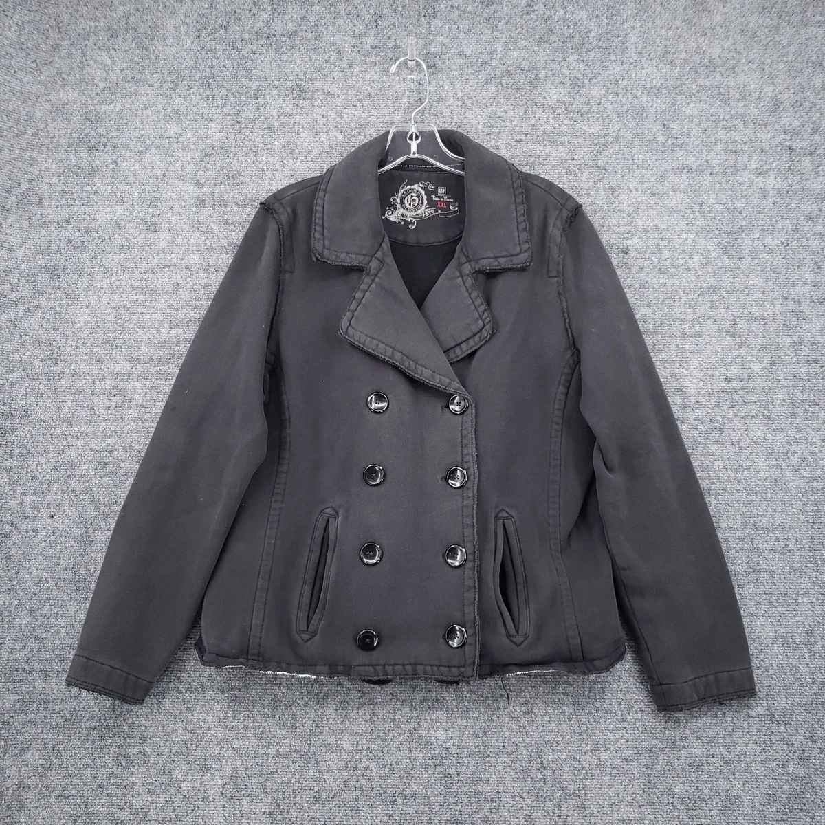ジャケット・アウター 90s OLD GAP pea coat 10 botton BLACK XXL Gap Pea Coat Black Coats, Jackets & Vests for Women for sale | eBay