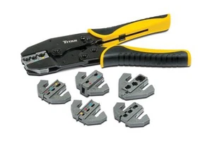 Titan Tools 11950 Ratcheting Wire Terminal Crimping Set 7-Piece - Picture 1 of 2