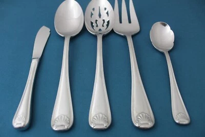 5 шт. сервировочная столовая ложка вилка пирсинг Gorham GORHAM SHELL 18/8 нержавеющая сталь Япония - Изображение 1 из 4