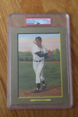 MONTE IRVIN signed Great Moments Perez Steele Encapsulated PSA NEW YORK GIANTS - Image 1 of 3