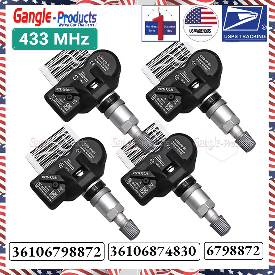 Juego (4) Sensor de monitoreo de presión de neumáticos TPMS para BMW 740I 740LI 750I 36106798872 Foto 1 de 4