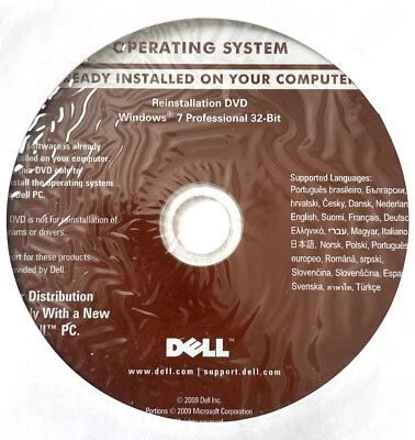 Windows 7 Pro 32-Bit Operating System Reinstallation DVD Multilingual, 8X4PY - Image 1 of 2
