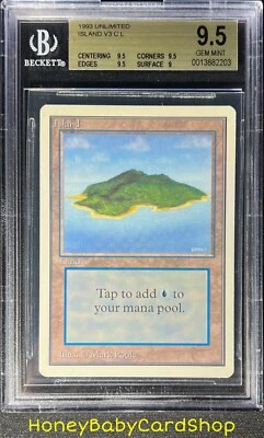 MTG Unlimited Edition 1993 Island (B) BGS 9.5 GEM MINT Old School 93/94 - Image 1 of 4