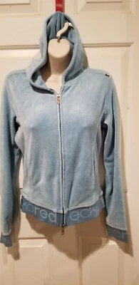 Sudadera/capucha Eckored para mujer de terciopelo azul polvo talla pequeña  Foto 1 de 4