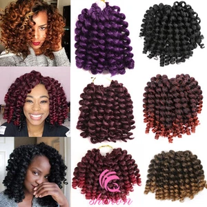 Jamaican Bounce Braids Jumpy Wand Curl Crochet Curly Spring Twist Hair Extension - Picture 1 of 32