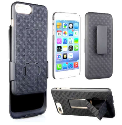 Shell Holster Case Cover with Belt Clip & Kickstand for iPhone 7 Plus - 8 Plus - Image 1 of 4