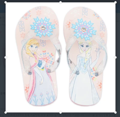 [Disney Store] Chanclas Anna and Elsa para niños - Talla 9/10 - Nuevas Foto 1 de 3
