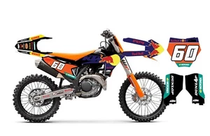 250/350/450Sxf - KTM REDBULL GRAPHICS FULL KIT DECALS KIT 21mil Thick - Picture 1 of 7