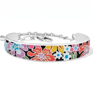 Brighton Painted Poppies Bar Flower Bracelet NWT $82 - Picture 1 of 2