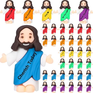 100 Pack Mini Jesus Figurines Bulk Tiny Jesus Little Jesus Figures Miniature Jes - Picture 1 of 7
