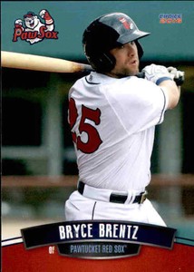 2016 Pawtucket Red Sox Choice #2 Bryce Brentz Knoxville Tennessee Baseball Card
