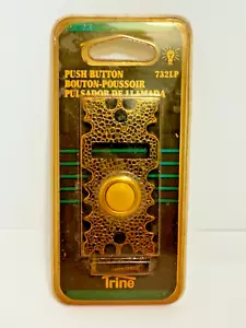 Vintage Trine Push Button Door Bell Lighted Doorbell 732LP 3" x 1-1/2" - Picture 1 of 2