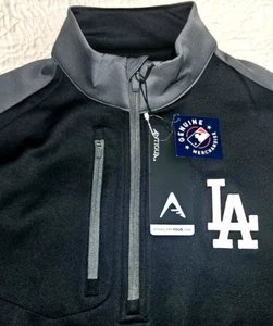 NEW ANTIGUA-MENS LARGE, LOS ANGELES DODGERS⚾️TEAM 1/4-ZIP🖤🩶JACKET-MSRP $104.99 - Picture 1 of 23