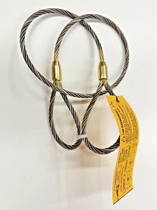Cuerda de alambre de cabestrillo de 1/4"" x 3' GIRH grúa de remolque flamenca para aparejo de ojos - Imagen 1 de 6