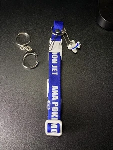 Vintage Pokemon Ana Jett Keychain Lanyard with Mini Jet Rare Pocket Monsters - Picture 1 of 4