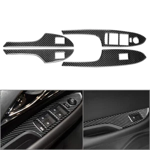Carbon Fiber Interior Window Lift Switch Cover Trim Fit Cadillac ATS ATS-L 13-19 - Foto 1 di 10