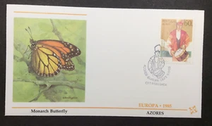 Azores, EUROPA 1985 Music Set FDC - Monarch Butterfly - Picture 1 of 2