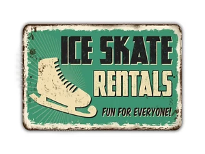 Ice Skate Rentals Sign Vintage Style - Picture 1 of 6