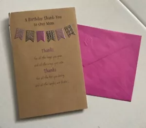 American Greetings Birthday Card To Our Mother, With Pink Envolope - Picture 1 of 5