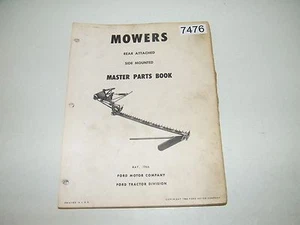 Ford Rear Attached Side Mounting Mowers Master Parts Catalog May 1966 PA-5333-E - Imagen 1 de 6