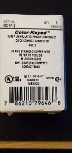 Box of 6 Thomas&Betts colored-keyed uninsulated female disconnect size 2 MD1F-2 - Picture 1 of 2