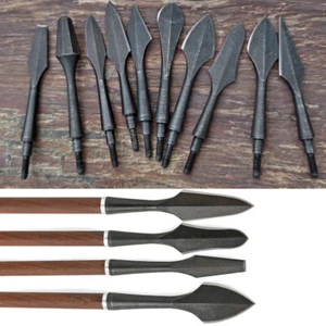 Archery Retro Arrowheads Traditional Broadheads Screw Tips Bow Hunting Shooting - Picture 1 of 46