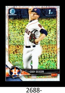 1-2018 BOWMAN CHROME DRAFT SPECKLE REFRACTOR CODY DEASON ASTROS SP