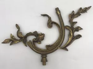 BEAUTIFUL VINTAGE BRASS LAMP ARM/BRIDGE/LAMP PART FLORAL PATTERN. - Picture 1 of 6
