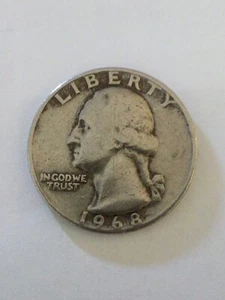 1968 Washington Quarter NO MINT MARK. ERROR. - Picture 1 of 2