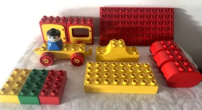 LEGO Duplo Large Lot of blocks windows base plate figure person carriage - image 1 of 3