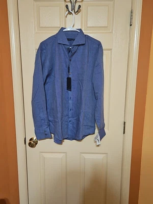 Para Hombres Azul Marino Zachary Prell Lunares Manga Larga Abotonada Talla M Nuevo con Etiquetas Precio de venta sugerido por el fabricante 175 USD Foto 1 de 4