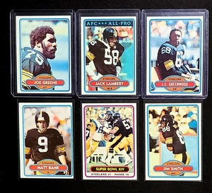 1980 Topps Football Lot of 6 GREENE LAMBERT GREENWOOD Pittburgh Steelers HOFers! - Picture 1 of 3