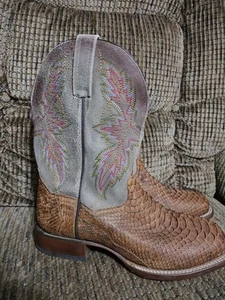 Dan Post Cowboystiefel Python Dry Gulch Herren 10EW echtes Pythonleder sauber - Bild 1 von 11