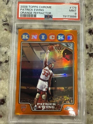 2008 Topps Chrome Patrick Ewing Orange Refractor /499 PSA9 - Image 1 of 3